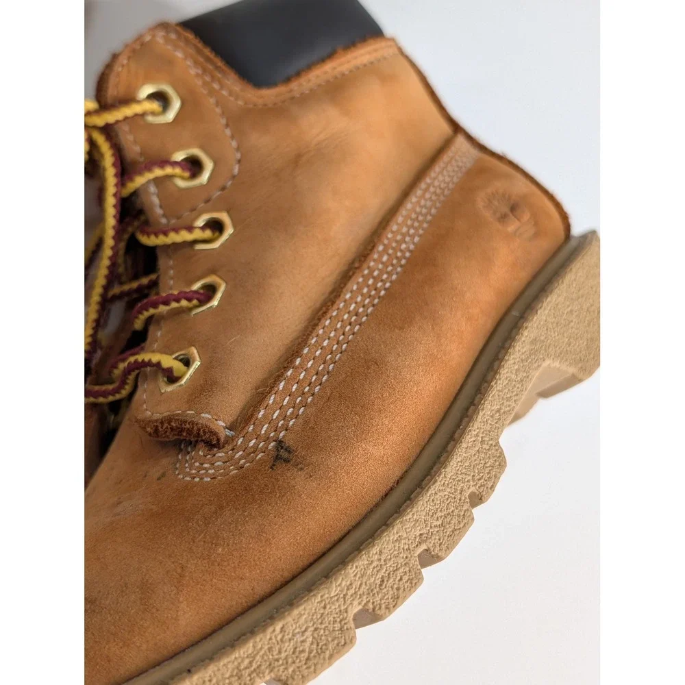 Timberland Toddler 6 Inch Premium Waterproof Boots Wheat Nubuck Size 9 Toddler
